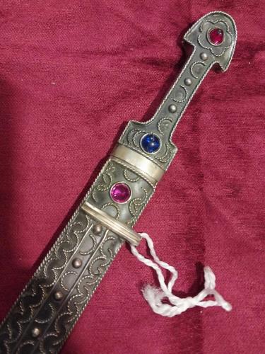 Çerkez Kaması,  Dekoratif Telkari işçilikli Çerkez Kaması..34 cm..