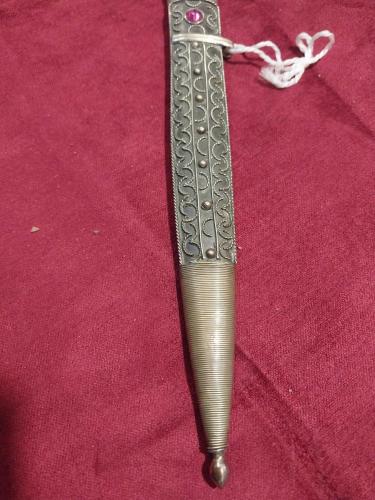 Çerkez Kaması,  Dekoratif Telkari işçilikli Çerkez Kaması..34 cm..