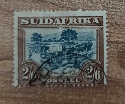 Güney Afrika 1927, Manda Arabası _ damgalı pul