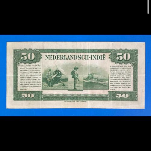 Hollanda Hindistanı 50 gulden 1943 Çt(+)