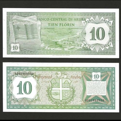 Aruba 10 florin 1986  Çil