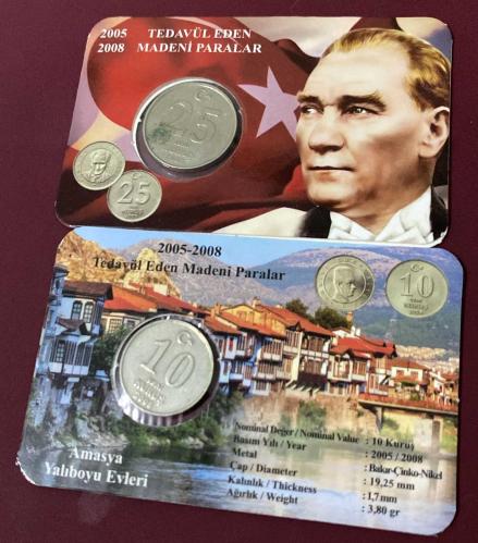 2005 BASIM 25 YENİ KURUŞ VE 2006 BASIM 10 YENİ KURUŞ ÖZEL KİTİNDE