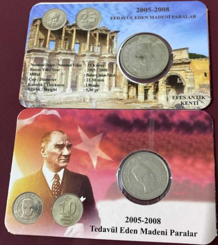 2005 BASIM 25 YENİ KURUŞ VE 2006 BASIM 10 YENİ KURUŞ ÖZEL KİTİNDE