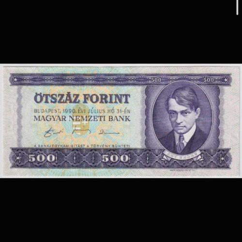 Macaristan 500 forint 1990 Çil / UNC Nadir kondisyon