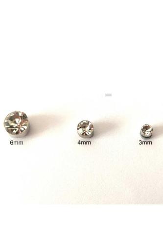 Kahverengi Zirkon Taşlı 4 mm Mıknatıslı Deliksiz Küpe 1 Çift Manyetik Fake Küpe