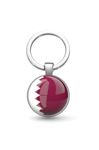 Katar Qatar Bayrağı Metal Anahtarlık Ülke Temalı Hediyelik