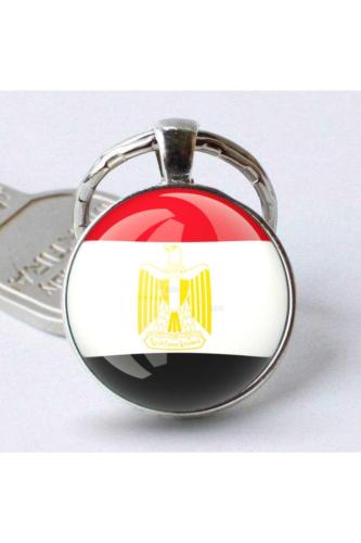 Mısır Egypt Bayrağı Metal Anahtarlık Ülke Temalı Hediyelik