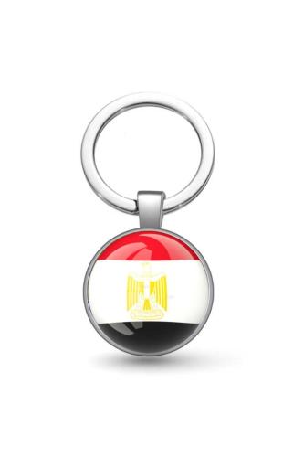 Mısır Egypt Bayrağı Metal Anahtarlık Ülke Temalı Hediyelik