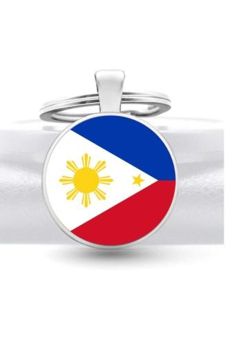 Filipinler Philippines Bayrağı Metal Anahtarlık Ülke Temalı Hediyelik