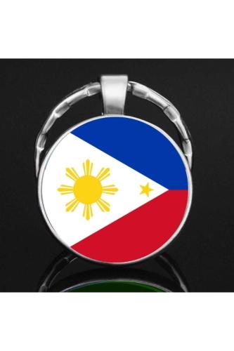 Filipinler Philippines Bayrağı Metal Anahtarlık Ülke Temalı Hediyelik