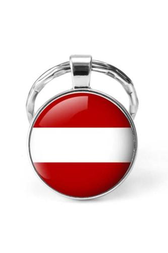 Avusturya Austria Bayrağı Metal Anahtarlık Ülke Temalı Hediyelik