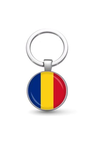 Romanya Romania Bayrağı Metal Anahtarlık Ülke Temalı Hediyelik