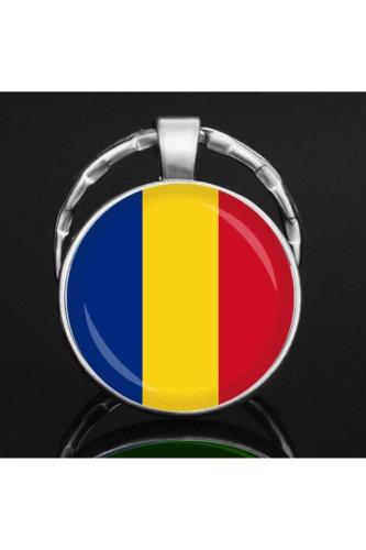Romanya Romania Bayrağı Metal Anahtarlık Ülke Temalı Hediyelik
