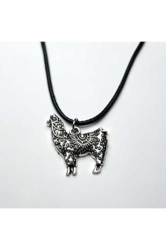 Sevimli Alpaka Kolyesi Gümüş Metal Kolye Lama Deve Hayvan Şirin Ender Figür