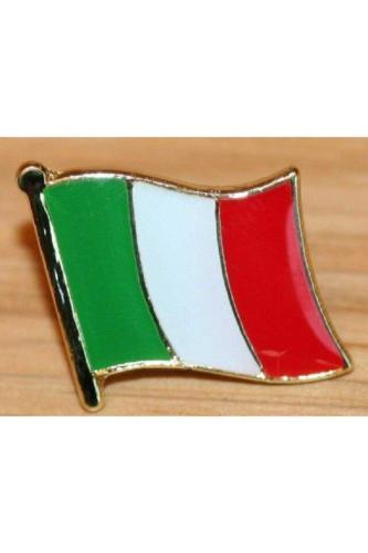 İtalya (Italy) Bayrak Rozeti - Altın Kaplama Ufak Yaka Rozeti