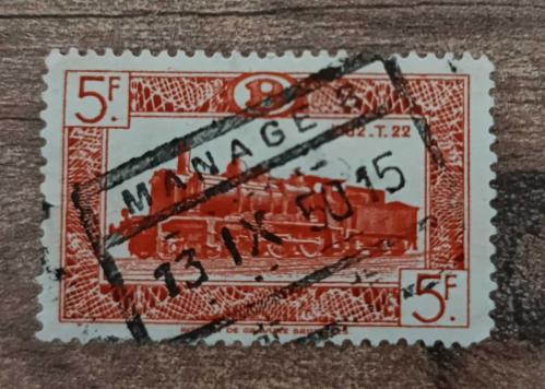 Belçika Demiryolu Posta Paket pulu_ damgalı