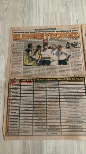 FOTOMAÇ SPOR GAZETESİ - TURKISH NEWSPAPER - DOĞUM GÜNÜ HEDİYESİ  - EKSİKSİZ TAM TAKIM GAZETE -10 TEMMUZ 2001 SALI  MUSTAFA DENİZLİ - GEREMİ - HAKAN CEYHUN - MEHMET CANSUN - FARUK SÜREN - N'GOTTY - NOUMA - ALİ EREN - BÜLENT TUNCAY - BERKANT - HAGİ - HASAN ŞAŞ - MONDRAGON - KEREM - POPESCU - BÜLENT KORKMAZ - EMRE AŞIK - VEDAT - GUSTAVIO - HAKAN ÜNSAL - ERGÜN - ÜMİT - PEREZ - ARİF - SERKAN - GÖKMEN ÖZDEMİR - ESER ÖZALTINDERE - TAFFAREL - EMRE - OKAN - VENTOLA - FARINOS - BINOTTO - BROCCHI - RONALDO - JARDEL  FUTBOLSEVERE MÜJDESİ - GEREMİ'Yİ İSTİYORUM - TRABZON'DA GÜVENOYU - WIMBLEDON HARİKA BİTTİ - ZİDANE ASRIN İMZASI - FENER'İ DİRİLTTİK - CANSUN'UN SÖZLERİ - N'GOTTY CAN SIKTI - TARAFTARI ÜZMEYECEĞİZ - KİMSE BANA CEPHE ALMAZ - BEN VAR YA BEN - SORUN ÇIKARIRIM - HASAN'A ÖZEL GÖREV - GUSTAVIO'NUN İŞİ ZOR - FORVETTEKİ YARIŞ - MONDRAGON SINIFI GEÇTİ - HAGİ TELAŞI YERSİZ - JARDEL'E 2,7 MİLYON DOLAR  GALATASARAY - FENERBAHÇE - BEŞİKTAŞ - TRABZONSPOR - MARSİLYA - O.LYON - POGON - SAO PAULO - ROI