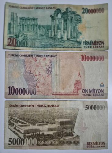 5,10,20milyon  3,lü 7 Emisyon Set