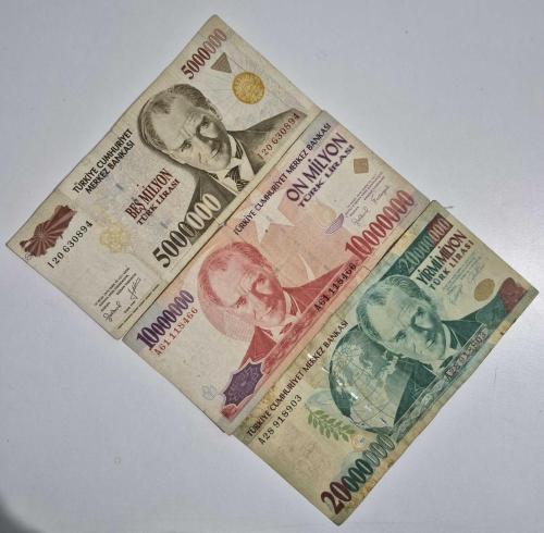 5,10,20milyon  3,lü 7 Emisyon Set