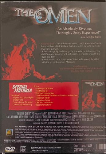 THE OMEN DVD ORJİNAL FİLM 2.EL DVD ( 12049