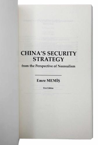 China's security strategy from the perspective of Neorealism