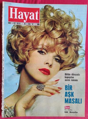 Hayat Dergisi Sayı 45 (5 Kasım 1970) Türkiye Güzeli Afet Tuğbay, Türkiye'den Nüfus Sayımı Manzaraları, Hayatımıza Giren Kolera, Hakkari