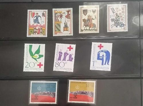 Liechtenstein  1960-1995 Süper Kondisyon Seriler 30 adet pul.