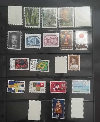 Liechtenstein  1960-1995 Süper Kondisyon Seriler 30 adet pul.