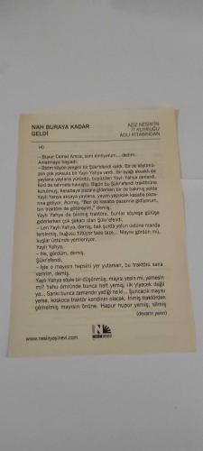 5 Eylül 2015-Orijinal Takvim Yaprağı-Doğum Günü-Söz,Nişan,Nikâh,Düğün ve Önemli Günler Hediyesi-Nesin Vakfı Takvimi-Hür Markopaşa'nın 18. sayısı çıkıyor, aslında 11. sayısı olmalı, uzun zaman çıkmadığından, sayıyı zamana uydurmak istemiş olabilirler, gelecek sayı gelecek hafta çıkacak çok daha sonra, 26 Haziran 1950'de Hür Markopaşa'nın 13. sayısı Çıkacak: Rifat ligaz sahibi ve yazıişleri müdürü (1949).-Nah Buraya Kadar Geldi-Aziz Nesin'in İt Kuyruğu adlı kitabından.