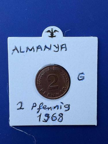 ALMANYA 2 PFENNIG 1968-G (KAPAMALI)