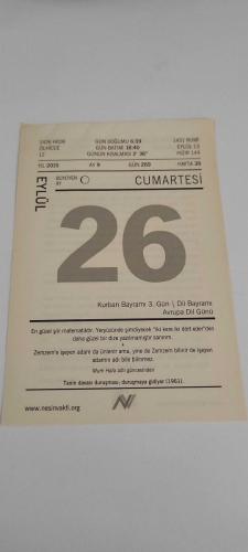 26 Eylül 2015-Orijinal Takvim Yaprağı-Doğum Günü-Söz,Nişan,Nikâh,Düğün ve Önemli Günler Hediyesi-Nesin Vakfı Takvimi--Tanin davası duruşması, duruşmaya gidiyor (1961).Kalpazanlık Bile Yapılamıyor-Aziz Nesin'in Kalpazanlık Bile Yapılamıyor adlı kitabından.