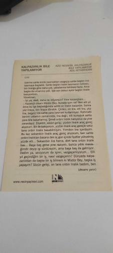 28 Eylül 2015-Orijinal Takvim Yaprağı-Doğum Günü-Söz,Nişan,Nikâh,Düğün ve Önemli Günler Hediyesi-Nesin Vakfı Takvimi--Kars'a İstihkam Taburu 4. Bölük Takım Komutanlığına tayinen gidiyor (1940). Baştan'ın 8. sayısı çıkıyor: O. Müstecaplı sahibi ve yazıişleri müdürü, Aziz Nesin müessisi ve sekreteri, 6 bin basılmış, 2 bin 500 satmış, 10 lira kar edilmiş (1948)-Kalpazanlık Bile Yapılamıyor-Aziz Nesin'in Kalpazanlık Bile Yapılamıyor adlı kitabından.