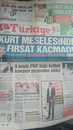Türkiye Günlük siyasi gazete  19 Eylül 2010 kürt meselesinde fırsat kaçmadı