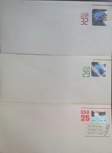 USA Amerka Birleşik Devletleri Hologramlı zarflar 5 adet