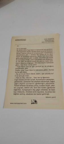 24 Ekim 2015-Orijinal Takvim Yaprağı-Doğum Günü-Söz,Nişan,Nikâh,Düğün ve Önemli Günler Hediyesi-Nesin Vakfı Takvimi-Korku üzerine düşüncelerini yazıyor (1982).-Kördöğüşü-Aziz Nesin'in Kördöğüşü adlı kitabından.