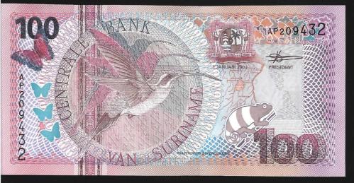 ** SURİNAM ( 100 * GULDEN ) 2000 - ÇİL