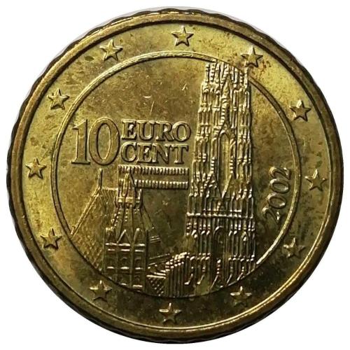 Avusturya 2002 Yılı 10 Cent (Euro Cent) ÇİL