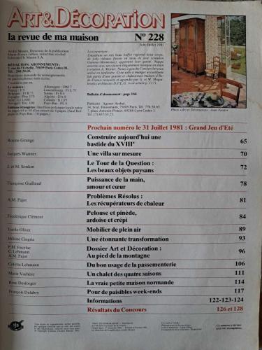 Art et Decoration No:228