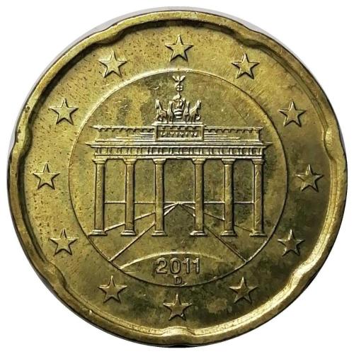 Almanya 2011 Yılı 20 Cent (Euro Cent) ÇİL