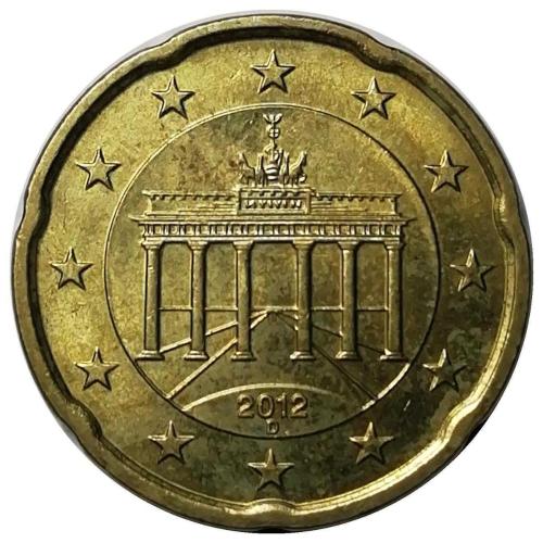 Almanya 2012 Yılı 20 Cent (Euro Cent) ÇİL