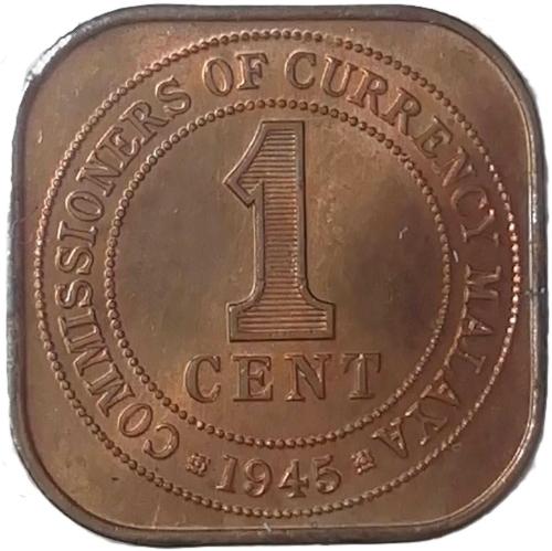 Malaya 1945 Yılı 1 Cent ÇİL