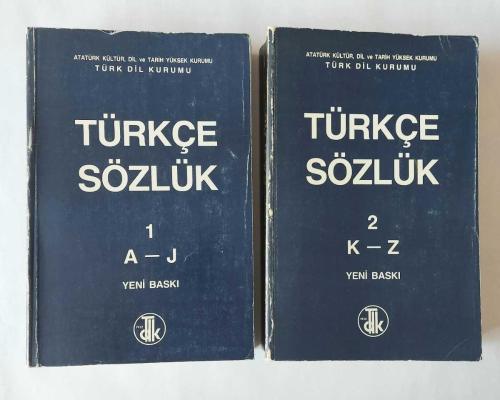 Türk Dil Kurumu Türkçe Sözlük, Yeni Baskı, 1988, Cilt: 1 - 2 [TAKIM]