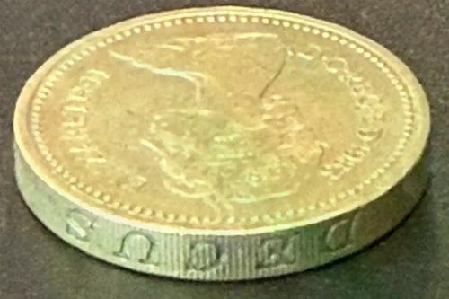 İNGİLİZ 1 POUND UPSIDE DOWN HATALI BASIM 