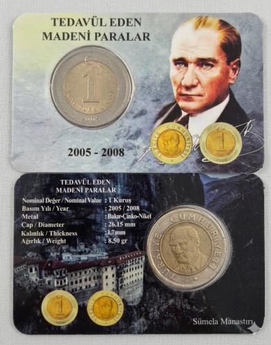 1 Yeni Türk Lirası 2005 Özel Baskılı Kit Kapamada Bir Yeni TÜRK LİRASI