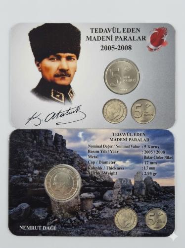 5 ' Yeni Kuruş  2007 Özel Baskılı Kit Kapamada Beş Yeni Kuruş