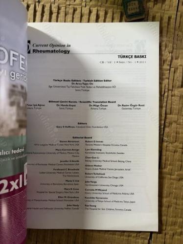CURRENT OPİNİON İN RHEUMATOLOGY