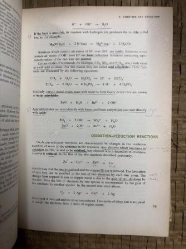 CHEMISTRY - REACTIONS & STRUCTURE AND PROPERTIES