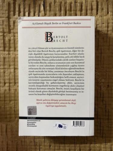 Bertolt Brecht - Bütün Oyunları 1 Açıklamalı Büyük Berlin ve Frankfurt Baskısı
