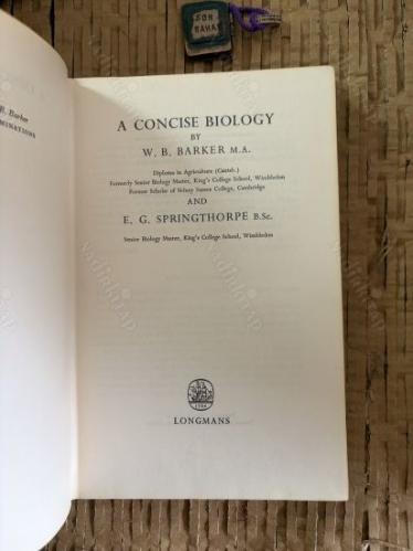 A CONCISE BIOLOGY - hardcover ciltli