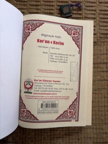 Kur'an-I Kerim Hafız Boy Bilgisayar Hatlı